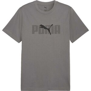 Puma ESSENTIALS LOGO LAB TEE Férfi póló, szürke, méret kép
