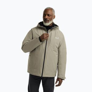 Férfi pehelydzseki Jack Wolfskin Icecape 2L Down Ins Rds linen (Icecape 2L Down Ins Rds A65299_5940_A08) kép