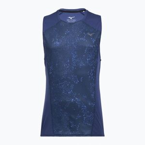 Férfi futópóló Mizuno Active DryAeroFlow Graphic Tank Top estate blue (Active DryAeroFlow Graphic J2GAD01012) kép