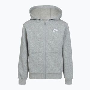 Gyerekpulóver Nike Sportswear Club Fleece dark grey heather/base grey/white (Sportswear Club Fleece FD3004-063) kép
