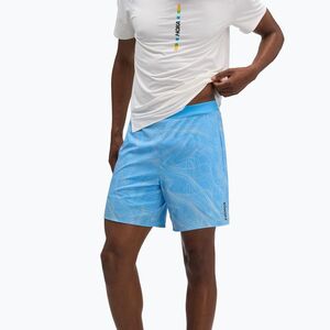 Férfi futónadrág HOKA Glide Short 7" CLF PRT mineral blue (Glide 7" CLF Print 1182013-MNRLB) kép