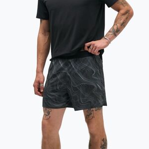 Férfi futónadrág HOKA Glide Short 5" Brief CLF PRT black/white (Glide With Brief 5" CLF Print 1182012-BLCKW) kép