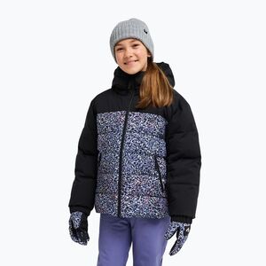 Gyerek snowboarddzseki ROXY Snowyhill Printed Puffy true black wildin out rg (Snowyhill Printed Puffy ERGTJ03222-XPWB) kép