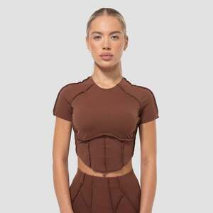 GymBeam Women‘s Cosmo Cropped T-shirt Brown kép