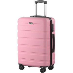 AlzaGuard Traveler Suitcase, M-es méret, rózsaszín kép