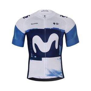 BONAVELO Rövid ujjú kerékpáros mez - MOVISTAR 2025 - fehér/kék kép