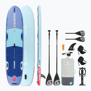 Szett deszka SUP felfújható AQUASTIC Tourer 12'0" 2-os kék (Tourer 12'0" AQS-B5I032-BL) kép