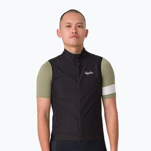 Férfi kerékpáros mellény Rapha Core Gilet black/white (Core Gilet AQW01XXBLWMED) kép