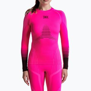 Női Termoaktiv pulóver X-Bionic Invent Graphics LS fluo pink/x white (Invent Graphics INYTFXW26W) kép