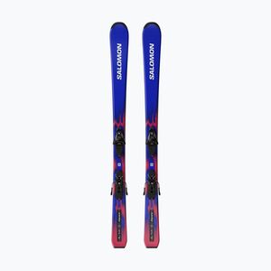 Gyermek lesikló sílécek + kötések Salomon Equipe Jr M + L6 GW race blue/equipe red (Equipe Jr M + L6 GW L45421700) kép
