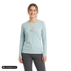 Női túrázó hosszú ujjú póló EVERETT T-hokusaj W lg. blue kép
