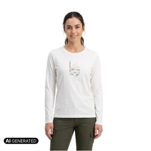 Női túrázó hosszú ujjú póló EVERETT T-hokusaj W white kép