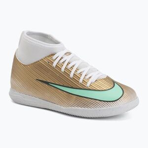 Gyermek focicipők Nike Jr. Mercurial Superfly 11 Club "Kylian Mbappé" metallic gold/green glow (Mercurial Superfly 11 Club "Kylian Mbappé" Jr IN IV5830-701) kép