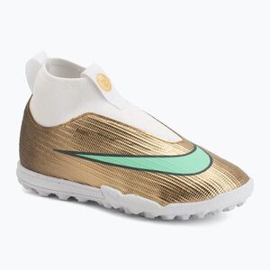 Gyermek focicipők Nike Jr. Mercurial Superfly 11 Academy "Kylian Mbappé" metallic gold/green glow (Mercurial Superfly 11 Academy "Kylian Mbappé" Jr TF IV5817-701) kép
