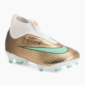 Gyermek focicipők Nike Jr. Mercurial Superfly 11 Academy "Kylian Mbappé" metallic gold/green glow (Mercurial Superfly 11 Academy "Kylian Mbappé" Jr MG IU1782-701) kép