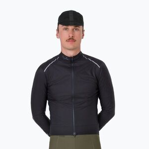 Férfi kerékpáros dzseki Rapha Brevet Element Wind Jacket black/grey (Brevet Element Wind Jacket BUS01XXAGRMED) kép