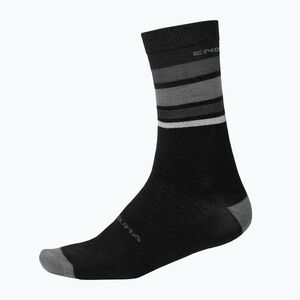 Kerékpáros zokni Endura BaaBaa Merino Stripe matt black (BaaBaa Merino Stripe E1234MB) kép