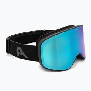 Síszemüveg Alpina Slope Q-Lite black/black matt/blue (Slope Q-Lite A7293834) kép