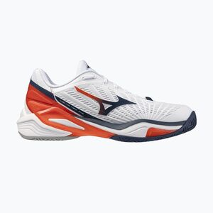 Férfi teniszcipő Mizuno Neo Ace AC white/insignia blue/orange (Neo Ace AC 61GA266002) kép