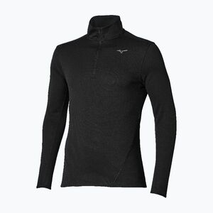Férfi futó hosszú ujjú póló Mizuno Tech Thermal Charge Breath Thermo Half Zip Long Sleeve Tee black (Tech Thermal Charge Breath Thermo Half Zip J2GAD50409) kép