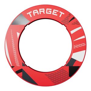 Darts falvédő Target, piros színben, mintás kép