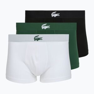 Férfi boxer nadrág Lacoste 5H5441 3 pack white/green/black (5H5441) kép