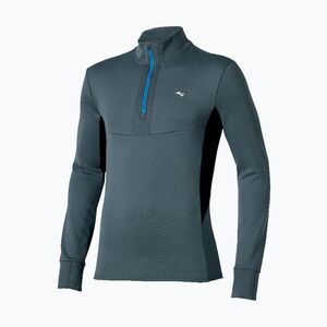 Férfi futópulóver Mizuno Active Warmalite Half Zip Long Sleeve Top dark slate (Active Warmalite Half Zip J2GCD50507) kép