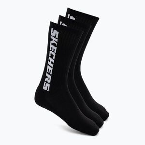 Zokni SKECHERS Terry Crew 1/2 3 pack black (Terry Crew 1/2 S601379 001) kép