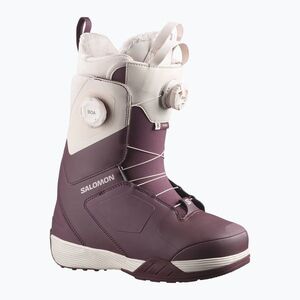 Női snowboard cipők Salomon Kiana Dual Boa W huckleberry/dawn pink/almond milk (Kiana Dual Boa W L49262500) kép