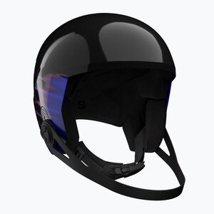 Gyerek sísisak Salomon Equipe Fis + Chinguard Jr black/flames (Equipe Fis + Chinguard Jr L49297000) kép