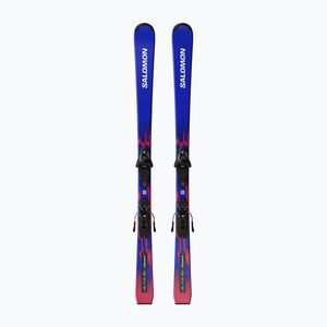 Gyermek lesikló sílécek + kötések Salomon Equipe MT JR + L6 GW race blue/equipe red (Equipe MT JR+L6 GW L45421500) kép