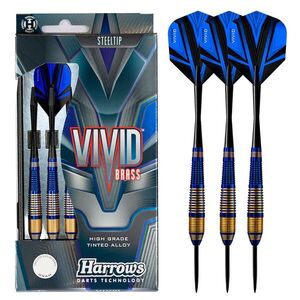 Dart szett Harrows steel, Vivid R kék, 23g, brass kép