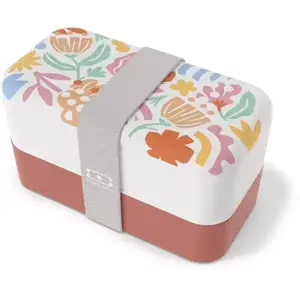 MONBENTO ORIGINAL GRAPHIC PAPERCUT Kétszintes uzsonnás doboz, fehér, méret kép