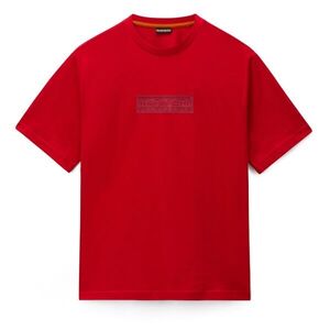 Napapijri S-BOX LOGO SS 1 BLACK BEAUTY Férfi póló, piros, méret kép