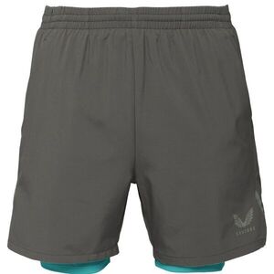 CASTORE FLOW 2-IN-1 SHORT Férfi sport rövidnadrág, szürke, méret kép