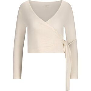 ATHLECIA WALYN W WRAP BLOUSE Női sportos blúz, bézs, méret kép