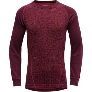 Devold DUO ACTIVE MERINO SHIRT JR Gyerek termofelső, bordó, méret 14Y kép