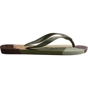 HAVAIANAS TOP LOGO MANIA COLORS II Uniszex strandpapucs, khaki, méret 43/44 kép