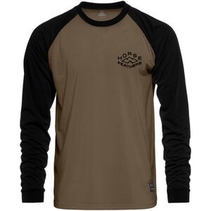 Horsefeathers SHANK LS T-SHIRT Férfi technikai póló, barna, méret kép