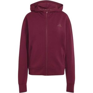 adidas D4T FZ HOODIE Női pulóver, bordó, méret kép