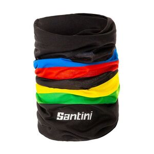 SANTINI Kerékpáros nyakmelegítő - UCI RAINBOW - szivárványos/fekete kép