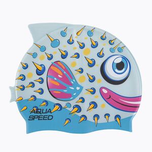 AQUA-SPEED Zoo Fish 02 úszósapka fehér-kék 115 (Zoo Fish 02 115) kép