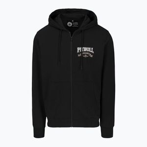 Férfi Pitbull Troublemaker kapucnis cipzáras melegítő fekete (Troublemaker Hooded Zip Sweatshirt 135049900001) kép