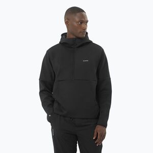Férfi Salomon SHAKEout Half Zip kapucnis melegítőfelső mélyfekete (SHKout Half Zip Hooded LC2421100) kép