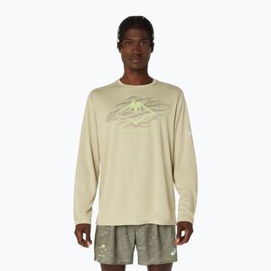 Férfi ASICS Fujitrail Logo LS khaki hosszú ujjú futócipő (Fujitrail Logo LS 2011D391-300) kép