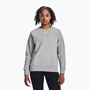 Női pulóver Under Armour Rival Fleece Crew mod gray light heather/white (Rival Fleece Crew 1379508-012) kép
