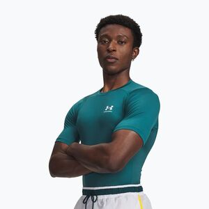 Férfi edzőpóló Under Armour HG Armour Comp rack green/white (HG Armour Comp 1361518-338) kép