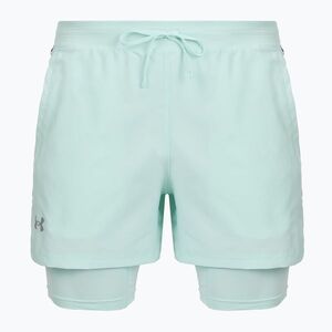Férfi futóshort Under Armour Launch 5" 2IN1 refresh mint/castlerock (Launch 5" 2IN1 1382640-703) kép