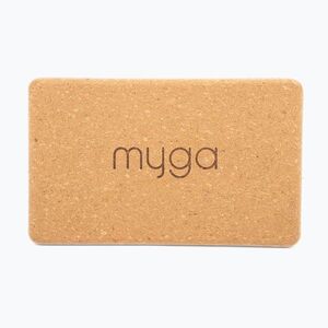 Jógatégla Myga Cork Block brown (Cork Block RY1061) kép