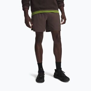 Férfi edző rövidnadrág Under Armour Vanish Woven 2.0 Shorts peppercorn/white (Vanish Woven 2.0 6009865-200) kép